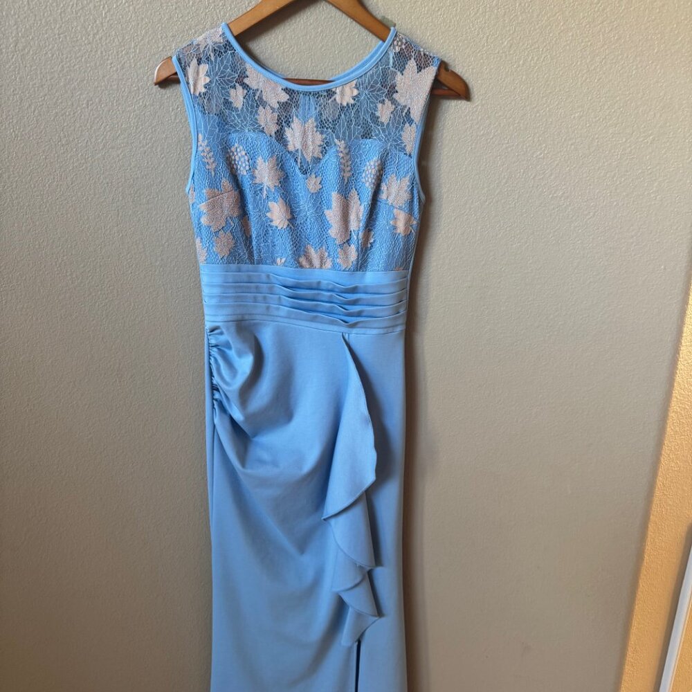 Ruffles evening Prom Wedding Party Maxi Dress - Picture 10 of 12